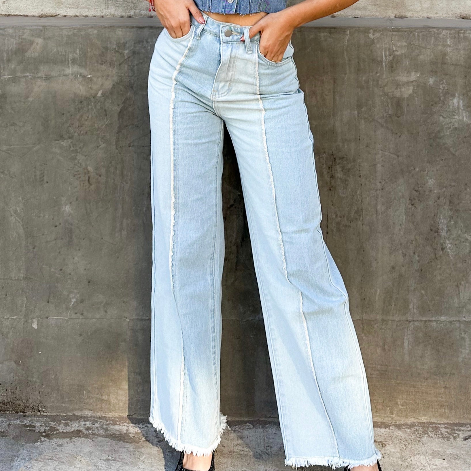 Jeans Denim Wide Leg