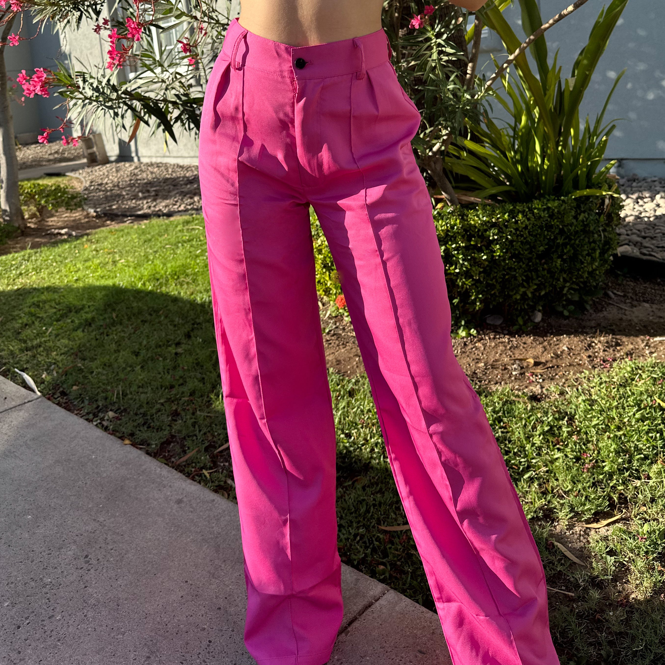 Pantalón Straight Hot Pink